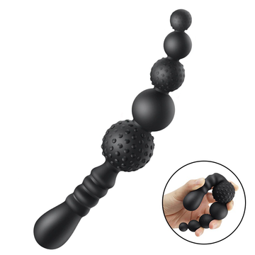 Flexible Anal Beads in Black Color / Sex Toy for Men and Women - EVE's SECRETS